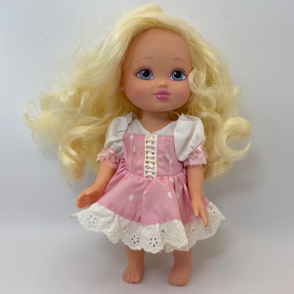 Vtg MGA Storytime Goldilocks Doll Pink Lace Dress Coquette Fairytale Kidcore